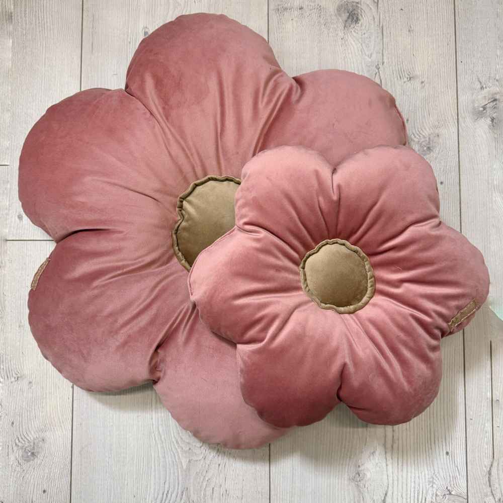 welurowa poduszka w kształcie kwiatka psieplatane