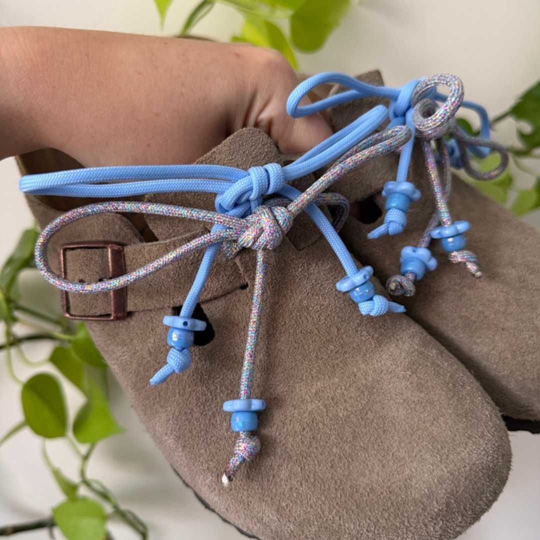 Pimp Your Birkis - zestaw DIY ozdoby do Birkenstock (kolor niebieski) - obrazek 2