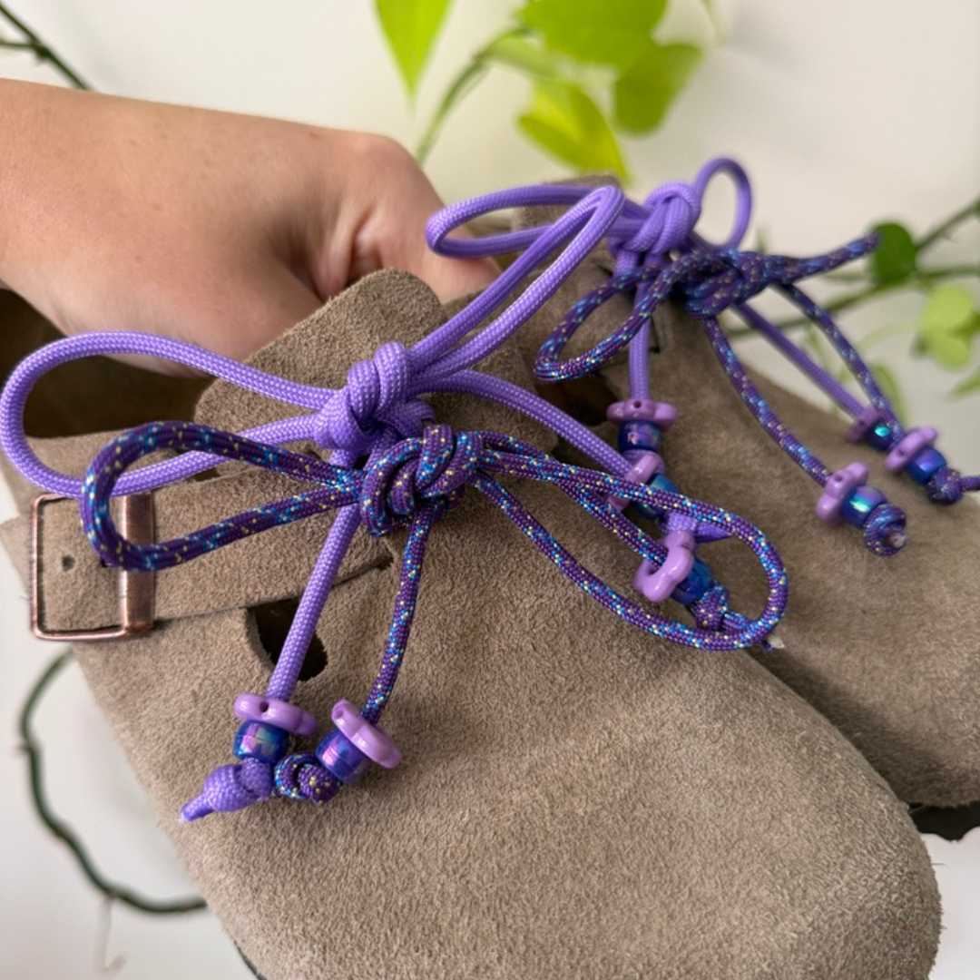 Pimp Your Birkis - zestaw DIY ozdoby do Birkenstock (kolor fioletowy) - obrazek 2