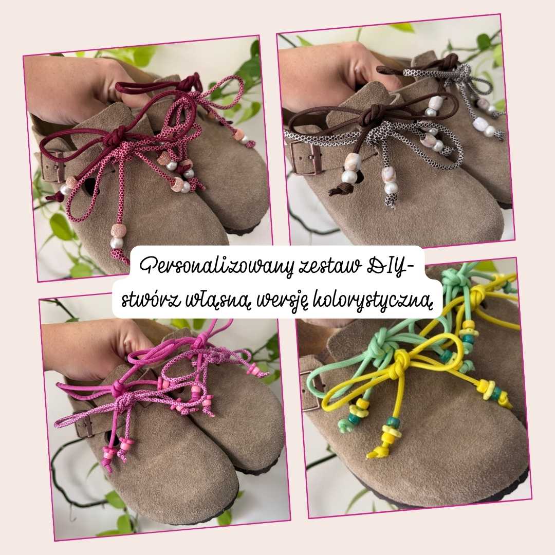 Personalizowany zestaw DIY Pimp Your Birkis - ozdoby do Birkenstock w wybranych przez Ciebie kolorach